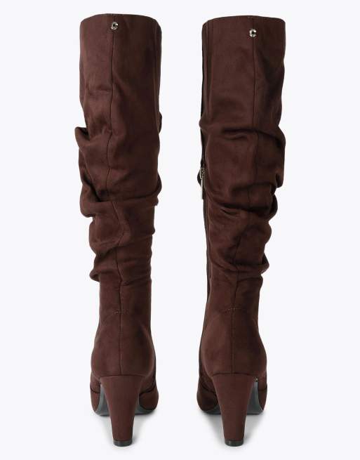 Carvela Tampa high leg knee boots in brown, 3 of 4