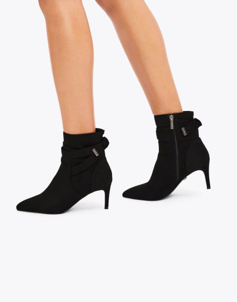 Carvela Tempt stiletto high ankle boots in black - view 1