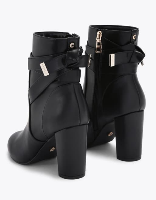 Carvela Tempt wide fit low ankle boots in black combination, 3 of 4