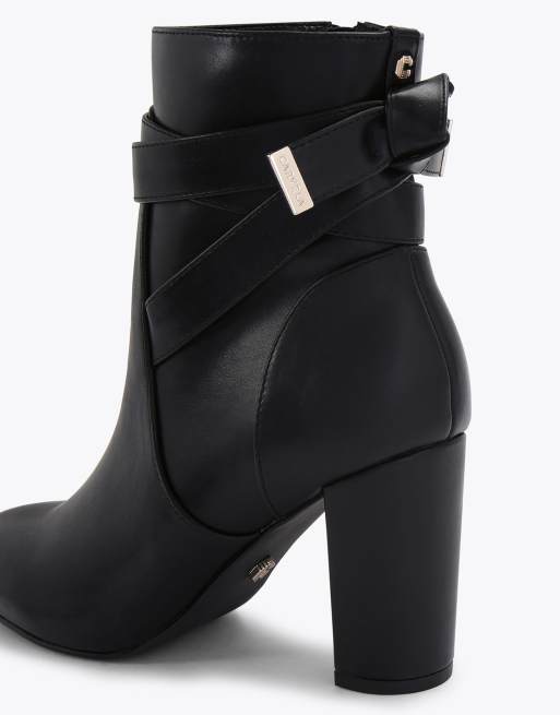 Carvela Tempt wide fit low ankle boots in black combination, 4 of 4