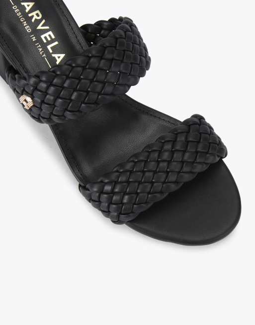 Carvela Twisted heeled sandals in black, 3 of 4