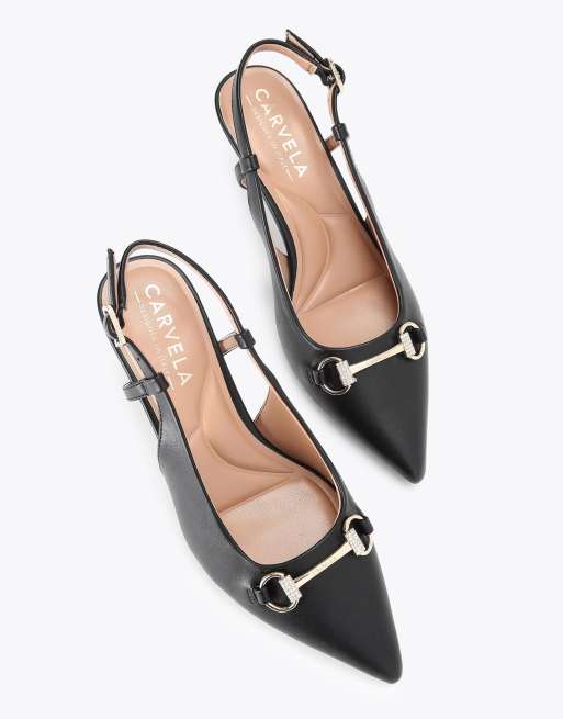 Carvela Valentina court heeled shoes in black, 2 of 4