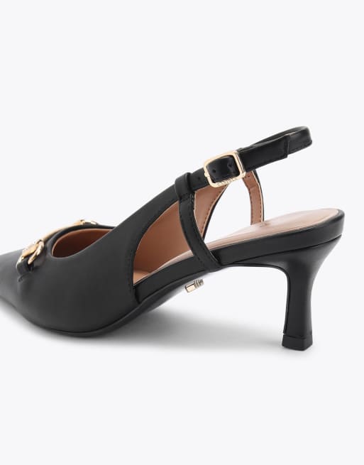 Carvela Valentina court heeled shoes in black, 3 of 4