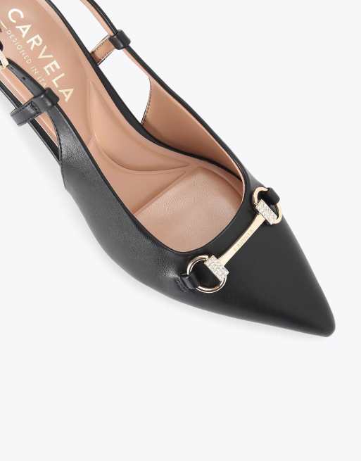 Carvela Valentina court heeled shoes in black, 4 of 4