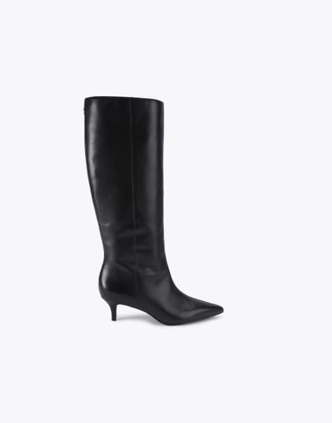 Carvela Venice knee boots in black leather - view 1