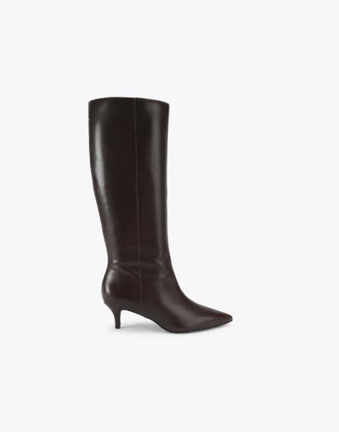 Carvela Venice knee boots in dark brown leather - view 1