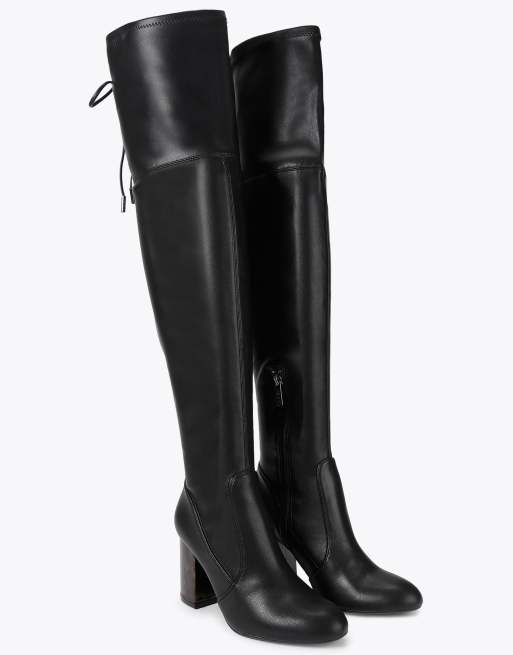 Carvela Vito otk over the knee boots in black combination, 2 of 4