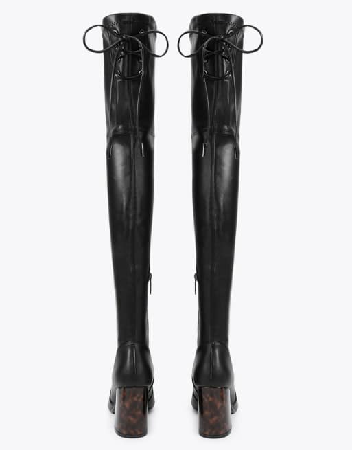 Carvela Vito otk over the knee boots in black combination, 3 of 4