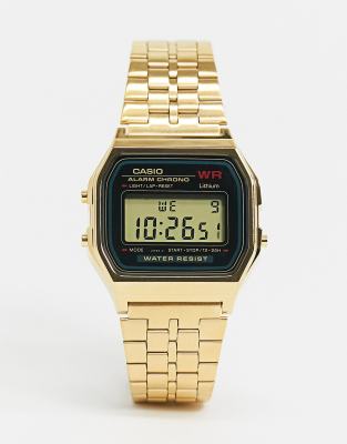 asos Casio A159WGEA-1EF gold digital bracelet watch