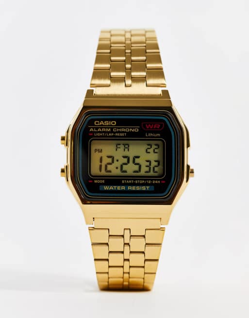 Casio A159WGEA-1EF gold digital watch | ASOS