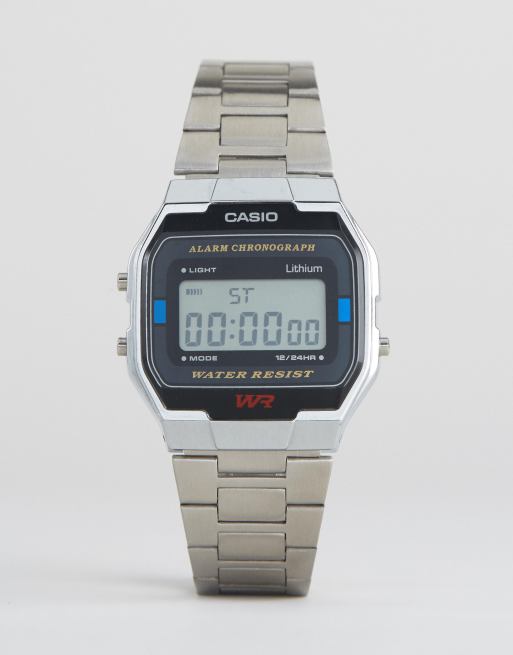 Casio - A163WA-1QES - Orologio con bracciale digitale color argento