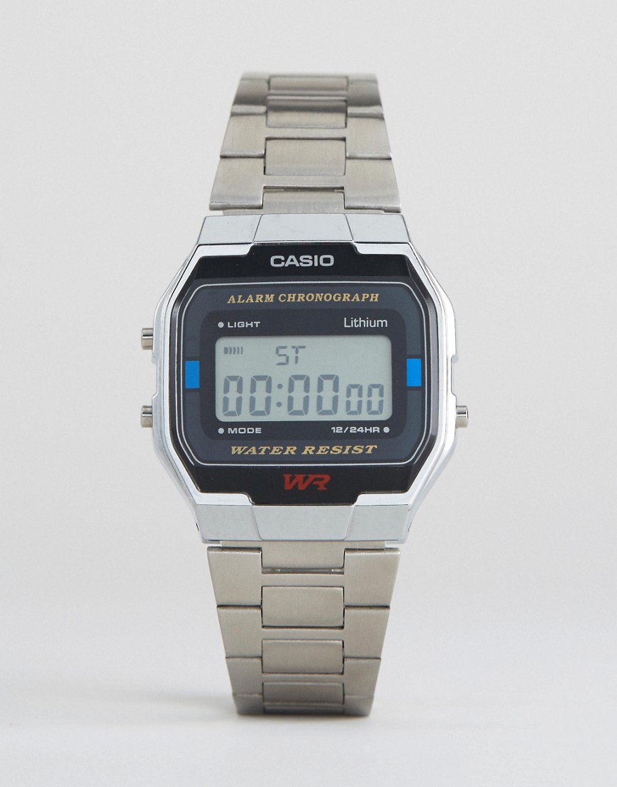 Casio A163WA-1QES – Silverfärgad digital armbandsklocka i unisex-modell