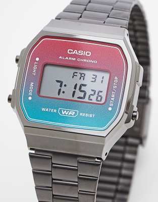 Casio A168 Vaporwave theme splash resistant gold plated watch Exclusive at ASOS - ASOS Price Checker