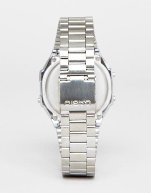 Casio – A168W digital armbandsklocka i silver/svart, 2 av 4