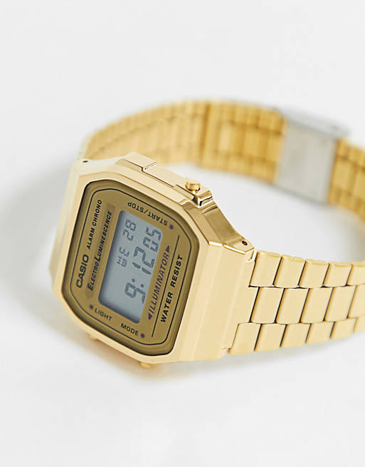 Krudt Andrew Halliday stof Casio A168WG-9EF gold plated digital watch | ASOS