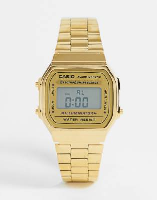 Casio – A168WG-9EF – Vergoldete, digitale Armbanduhr | ASOS