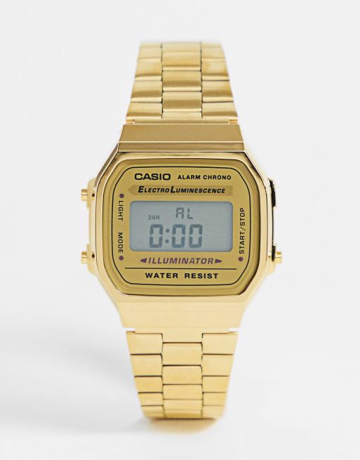 Druipend picknick prieel Casio - A168WG-9EF - Verguld digitaal horloge | ASOS