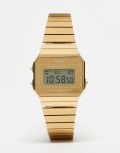 [Casio] Casio A700 minimal vintage stainless steel watch in light gold No Size GOLD
