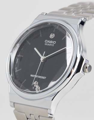 casio analogue silver watch