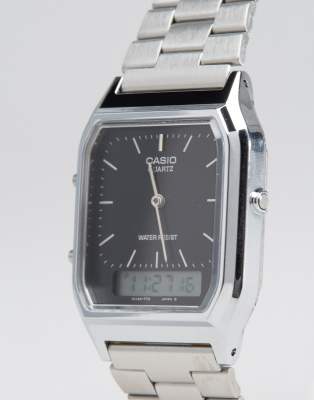 casio square analogue watch