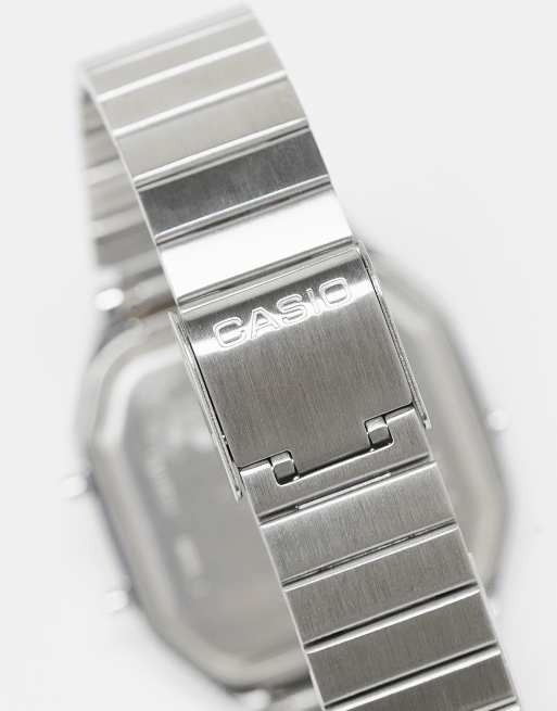 Casio AQ-240E-3AVEF blue dial stainless steel watch in silver, 4 of 4