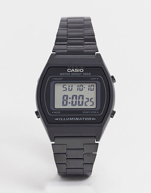 Casio B640WB-1AEF digital stainless steel watch in black