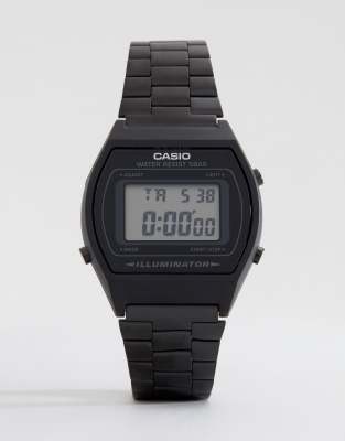 casio black stainless steel watch