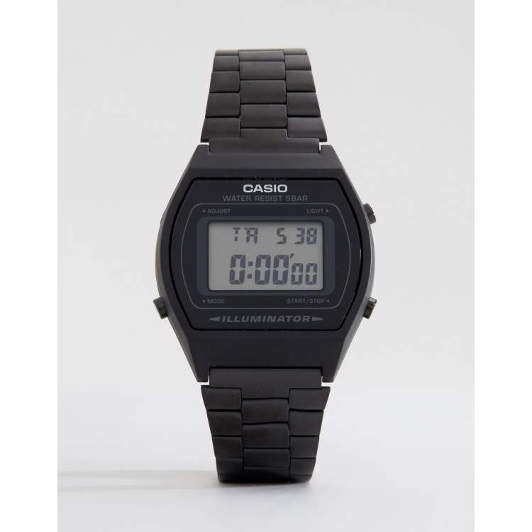 Casio B640WB 1AEF digital stainless steel watch in black