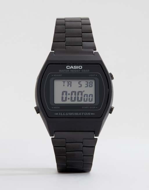 Casio B640WB 1AEF digital stainless steel watch in black