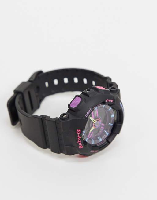 Baby g watch on sale black and pink