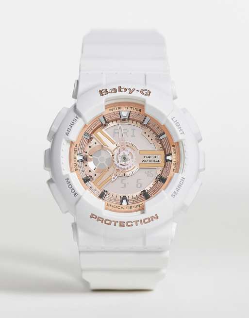 Casio Baby-G womens silicone watch in white