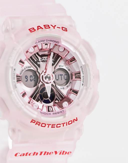 Casio Baby-G x Riehata watch in pink | ASOS