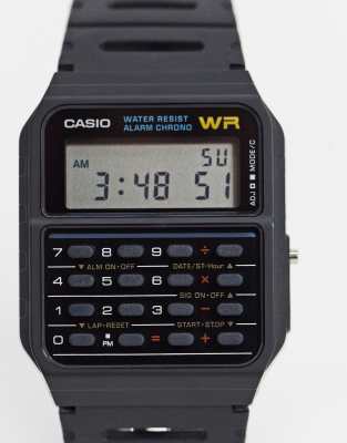 Casio Ca 53w 1er Calculator Watch In Black Asos