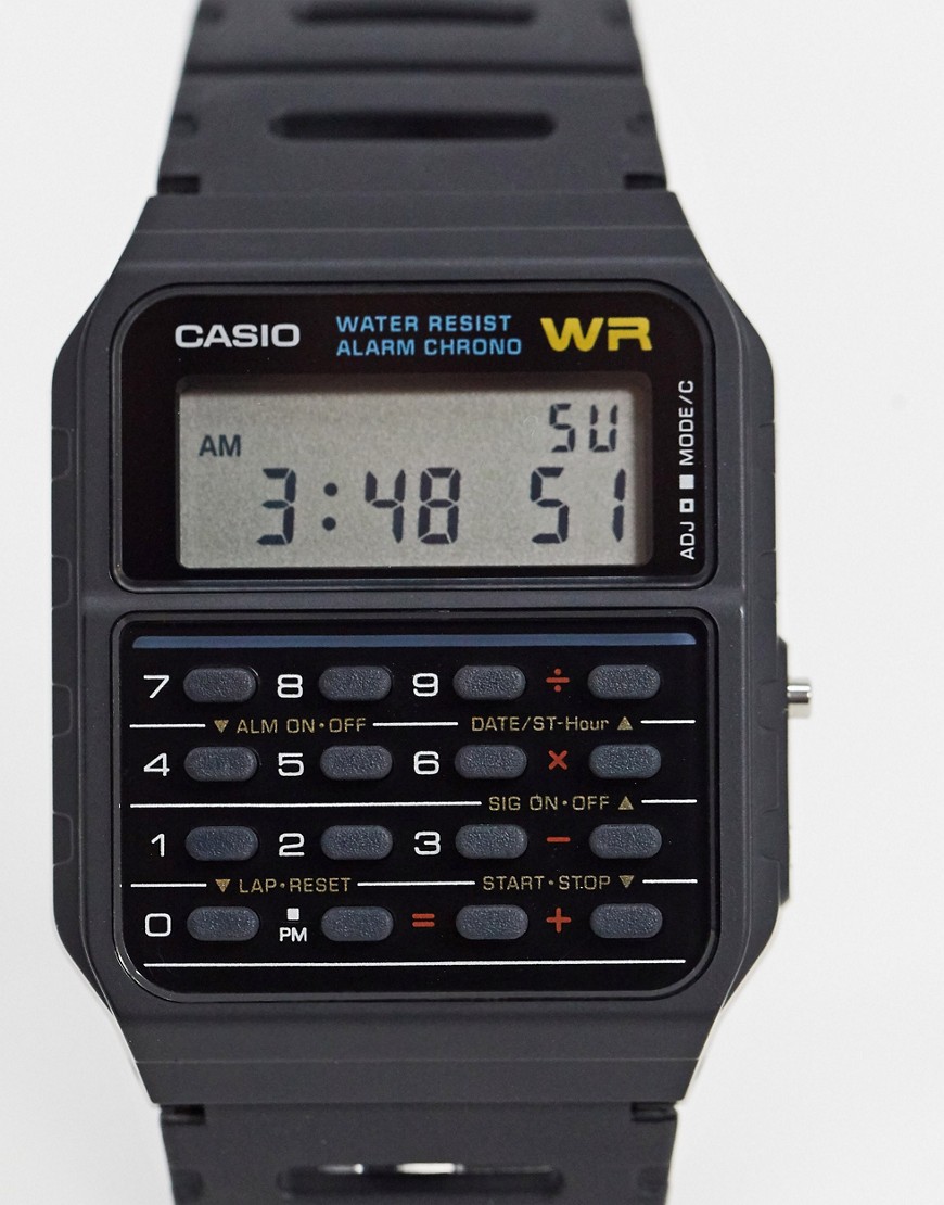 Casio - CA-53W-1ER - Digitaal horloge met rekenmachine in zwart