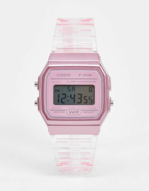 Casio digital watch pink new arrivals