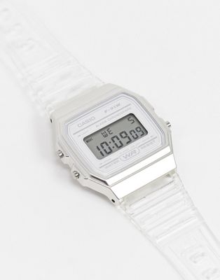 Casio F-91WS-7EF digital watch in clear - ASOS Price Checker