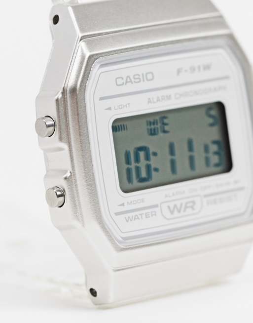 Casio Clear White F-91 Digital Watch – Never Fully Dressed