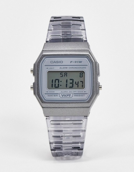 Casio F-91WS-8EF digital watch in grey