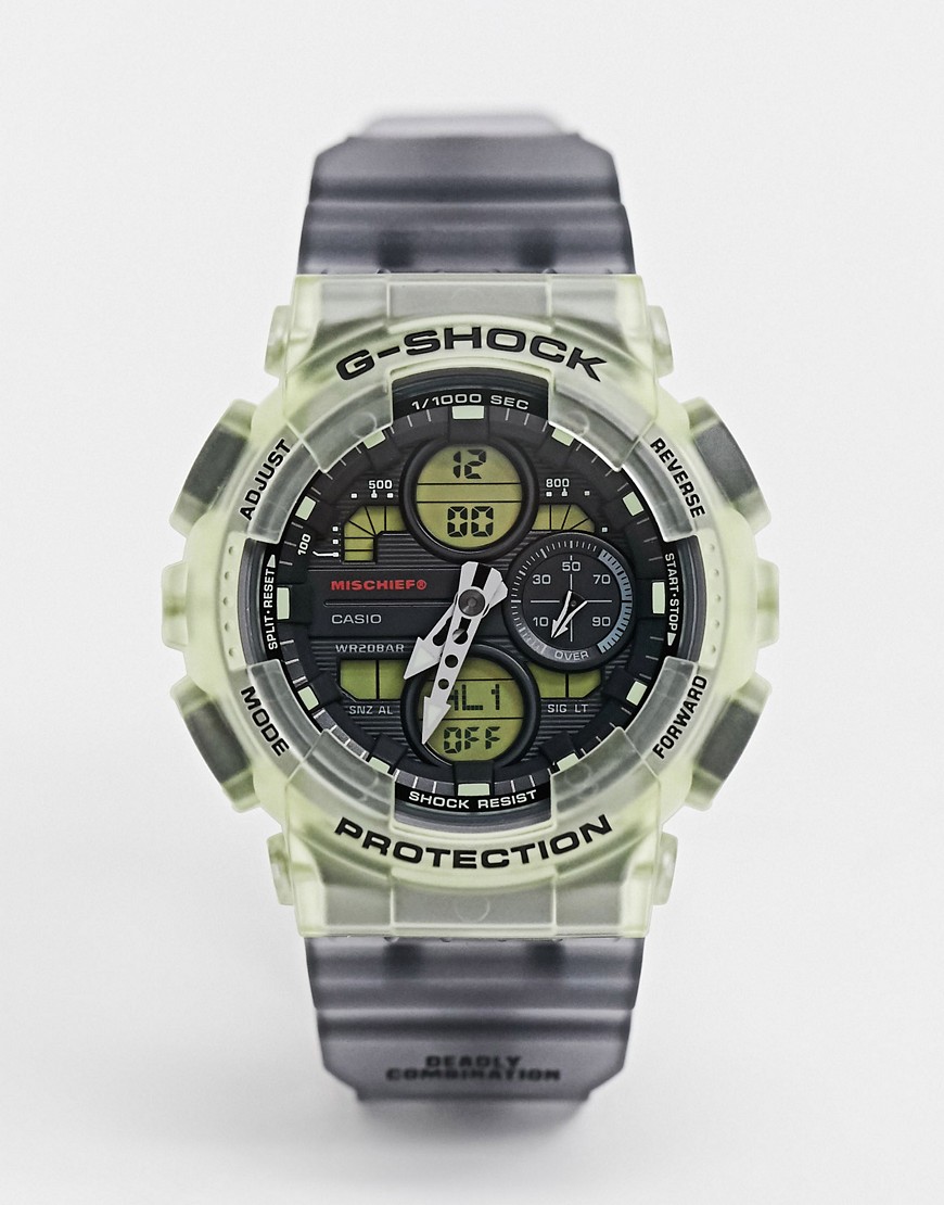 Casio G Shock - Mischief - Horloge van hars in transparant en zwart, GMA-S140MC