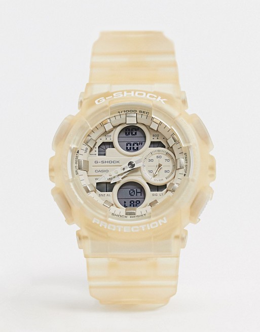 Casio G Shock resin bracelet watch in cream GMA-S140NC