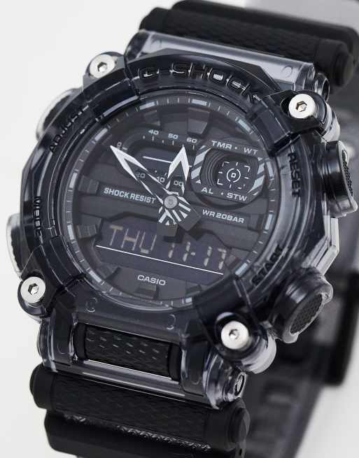 Casio G Shock skeleton series watch in black