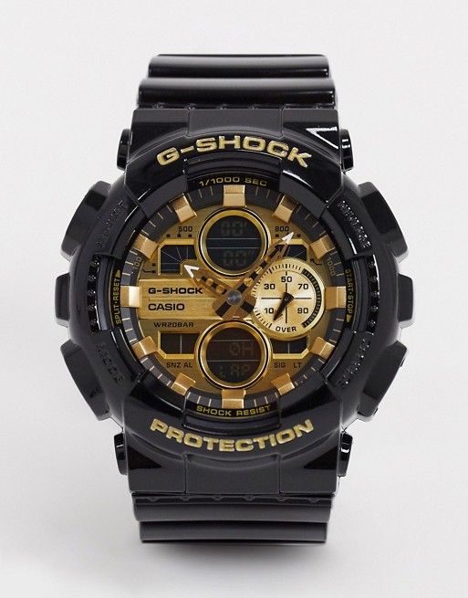 Casio G Shock skeleton watch in black GA-140GB | ASOS