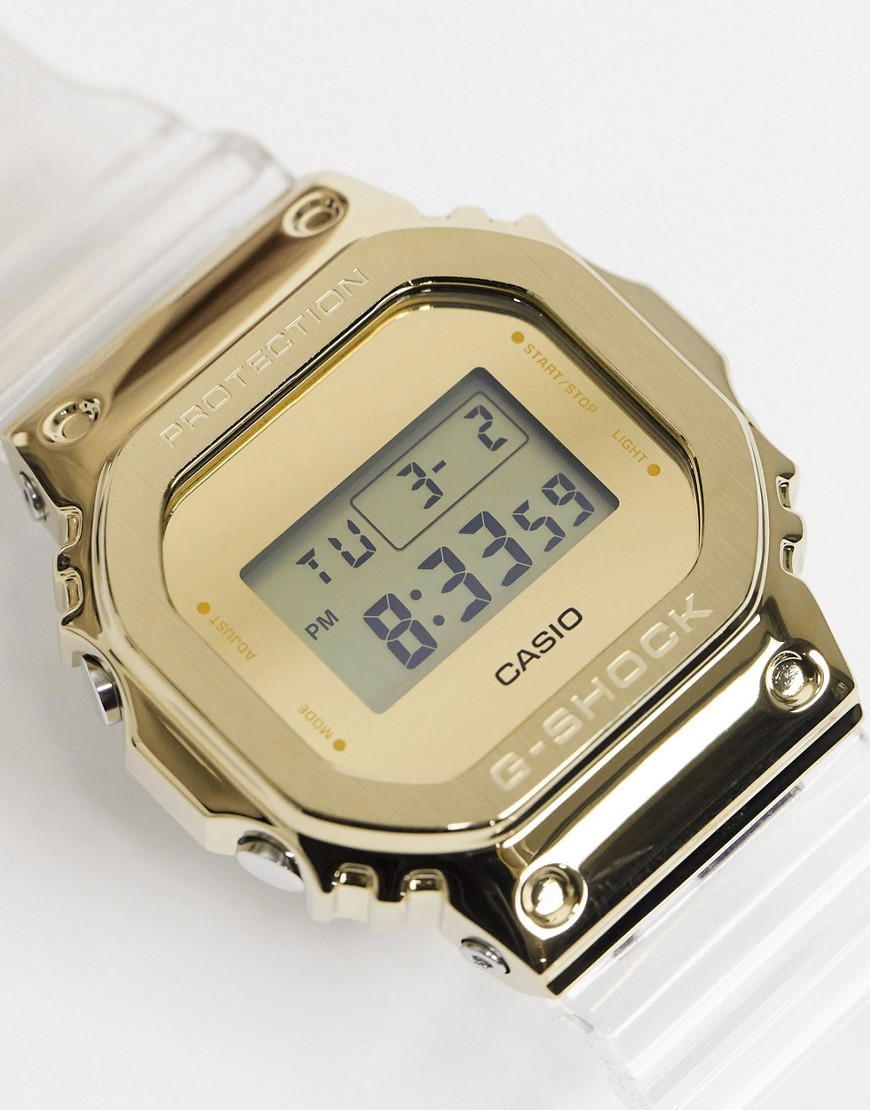 Casio - G-Shock - Uniseks digitaal horloge in transparant GM-5600SG-9ER-Doorzichtig