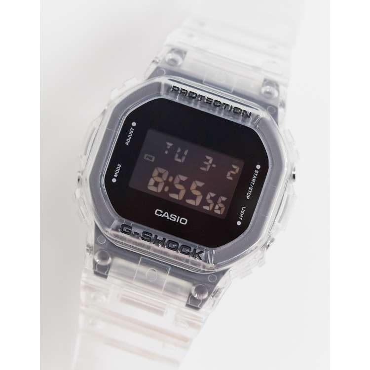 Casio G Shock Unisex Digital Watch In Clear Dw 5600ske 7er Asos