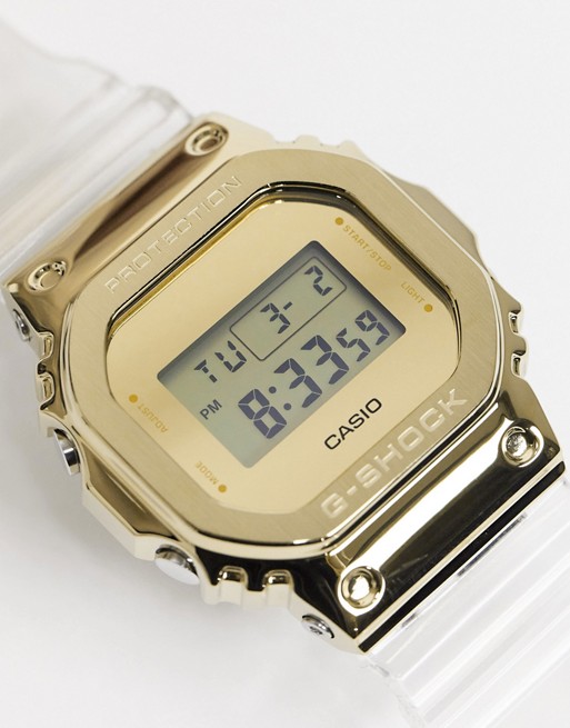 Casio G-Shock unisex digital watch in clear GM-5600SG-9ER