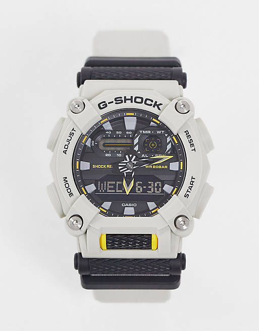 Casio G Shock unisex silicone watch in beige GA900HC