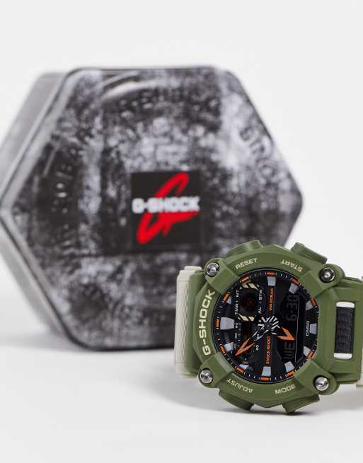 Casio G Shock unisex silicone watch in green GA900HC ASOS