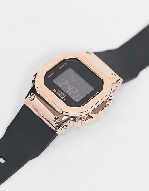 Casio GM-S5600PG-1ER digital watch in black and rose gold