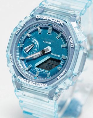 Casio GMA-S2100SK watch in clear blue