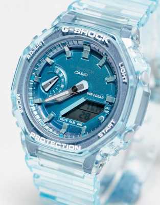 Casio GMA-S2100SK watch in clear blue - ASOS Price Checker